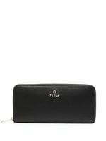 Furla portefeuille en cuir à plaque logo - Noir