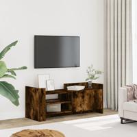 Tv-meubel 100x35x40 cm bewerkt hout gerookt eikenkleurig