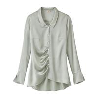 Chique blouse uit biologische zijde, donkerolijf 36