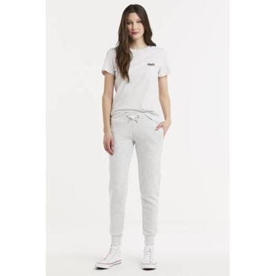 Superdry tapered fit joggingbroek lichtgrijs