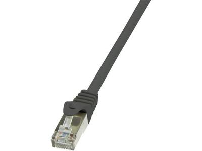 LogiLink CP1053D RJ45 Netwerk Aansluitkabel CAT 5e SF/UTP 2.00 m Zwart Snagless