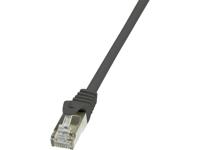 LogiLink CP1053D RJ45 Netwerk Aansluitkabel CAT 5e SF/UTP 2.00 m Zwart Snagless