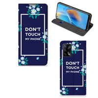 OPPO A74 4G Design Case Flowers Blue DTMP - thumbnail