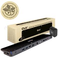 CLUB3D UNIVERSEEL USB Gen1 Type-C Triple Display Dockstation met 65 Watt voor het opladen van een lichte laptop * 1x VGA, 1x HDMI, 1x DP* ( DP ALT MODUS) - thumbnail