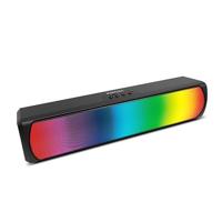 KROM K-POP- Soundbar 2x3 RMS, stereogeluid, Bluetooth, TF-kaartslot, RGB LED, USB, extra aansluiting 3,5 mm jack, afmetingen 280 x 59 x 60 mm, kleur zwart