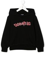 DSQUARED2 KIDS hoodie à logo imprimé - Noir