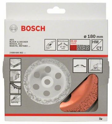 Bosch Accessories 2608600362 Hardmetalen komschijf, 180 x 22,23 mm, fijn, plat Bosch fijn, plat 180 mm 1 stuk(s)