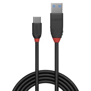 LINDY USB-kabel USB 3.2 Gen1 (USB 3.0 / USB 3.1 Gen1) USB-C stekker, USB-A stekker 0.15 m Zwart 36914