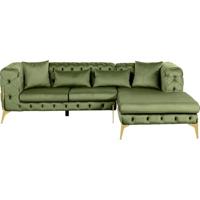 Kare Design Hoekbank Bellissima Links Fluweel Groen