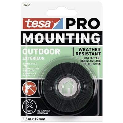 tesa Mounting PRO Outdoor 66751-0000-00 montageband, transparant, 1,5 m x 19 mm, 1 stuk