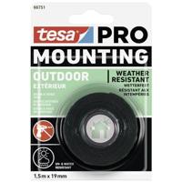 tesa Mounting PRO Outdoor 66751-0000-00 montageband, transparant, 1,5 m x 19 mm, 1 stuk