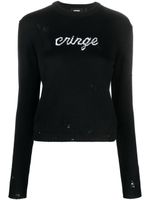 GCDS pull Cringe Sweater à effet usé - Noir