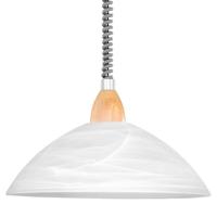 Eglo Hanglamp Lord 2 wit met houtbruin 87009