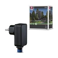 Paulmann 988.48 98848 Outdoor Plug & Shine Voeding IP44 230 / 24V DC 21W 98848 Trafo Transformer Buitenverlichting, 5 x 3 x 10.4 cm, zwart