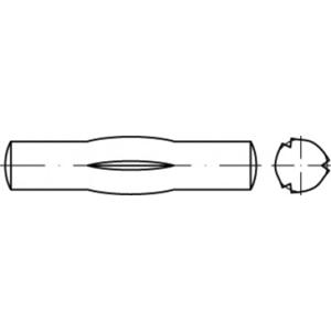 TOOLCRAFT TO-5438151 Geleidepen met middenkerf 8 mm Staal 100 stuk(s)