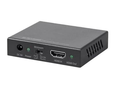 Monoprice Blackbird 4K HDMI Audio Extractor - 18 Gbps, HDCP 2.2, 4K 60Hz, YCbCr 4: 4: 4, ondersteunt stereo analoge en meerkanaals digitale optische S/PDIF audio, PS4/5 Xbox Apple TV Fire Stick Roku