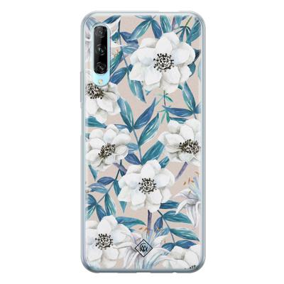 Huawei P Smart Pro siliconen telefoonhoesje - Touch of flowers