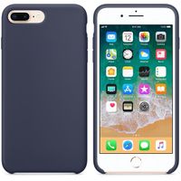 Hoogwaardige Silicone Case / Cover / Hoes voor iPhone 8 Plus / 7 Plus Donkerblauw (Midnight Blue) - thumbnail