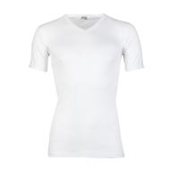 Beeren shirt 100% katoen V hals EXTRA LANG + 5 cm-XL-Zwart