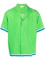 P.A.R.O.S.H. chemise en soie à pois - Vert