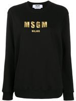 MSGM sweat à logo imprimé - Noir