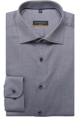 ETERNA Slim Fit Overhemd marine, Gestructureerd