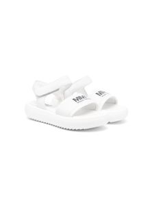 MM6 Maison Margiela Kids sandales en cuir à attache scratch - Blanc