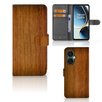 OnePlus Nord CE 3 Lite Book Style Case Donker Hout - thumbnail