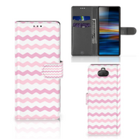 Sony Xperia 10 Telefoon Hoesje Waves Roze - thumbnail