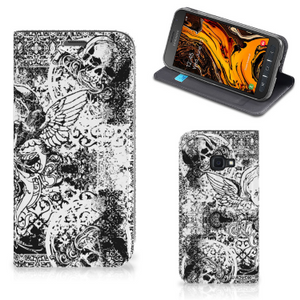 Mobiel BookCase Samsung Galaxy Xcover 4s Skulls Angel