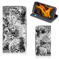 Mobiel BookCase Samsung Galaxy Xcover 4s Skulls Angel - thumbnail