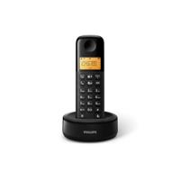 Philips D16 draadloze telefoon voor binnen, eenvoudig, zwart