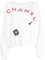 CHANEL Pre-Owned t-shirt en coton à logo imprimé (années 1990) - Blanc - thumbnail