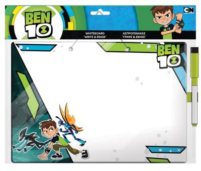 Cartoon Network whiteboard Ben 10 jongens 29 cm wit/groen Cartoon Network whiteboard Ben 10 jongens 29 cm wit/groen