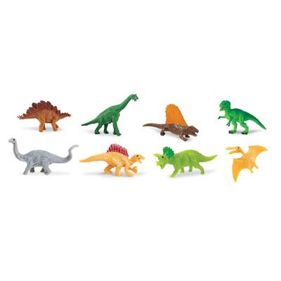 Safari Mini-figuren Good Luck Dino 2 Cm Rubber 8 Stuks