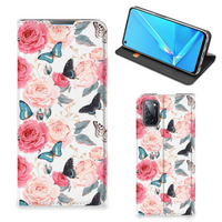 OPPO A52 | A72 Smart Cover Butterfly Roses - thumbnail