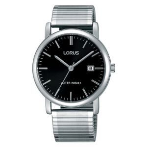 Lorus RG857CX5 Horloge rekband staal zilverkleurig-zwart 37,5 mm