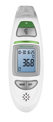 Medisana TM 750 digitale lichaams thermometer Thermometer met remote sensing Wit Oor, Voorhoofd Knoppen
