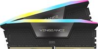 Corsair VENGEANCE RGB DDR5 32 GB (2x16 GB) 5200MHz C40 Intel-geoptimaliseerd desktopgeheugen (dynamische tienzone RGB-verlichting, ingebouwde spanningsregeling, aangepaste XMP 3.0-profielen) Zwart