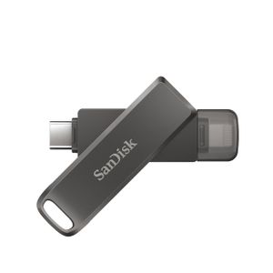 SanDisk iXpand® Luxe USB-stick 64 GB Zwart SDIX70N-064G-GN6NN Apple Lightning, USB-C USB 3.1 (Gen 1)