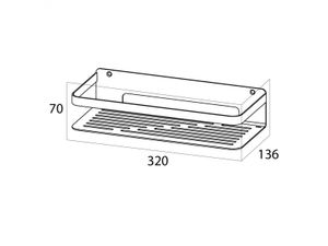 Tiger Caddy doucherek 32x13,6x7cm geborsteld RVS