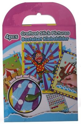 Eddy toys knutselset plakplaatjes clown 4-delig
