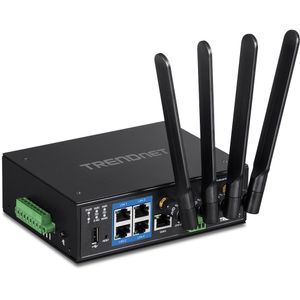 Trendnet TI-W100 draadloze router Gigabit Ethernet Dual-band (2.4 GHz / 5 GHz) Zwart