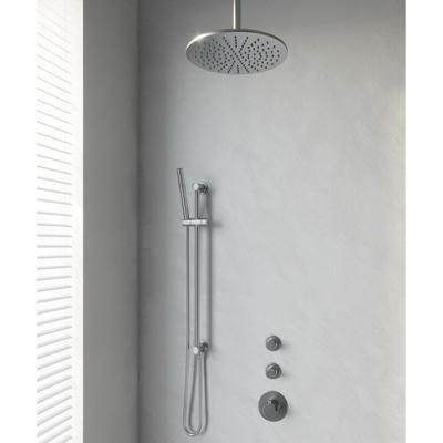 Regendoucheset Inbouw Plafond Brauer 30cm Rond Geborsteld Nikkel PVD 3 Greeps Thermostaatkraan Glijstang en Staafhanddouche Regendoucheset Inbouw Plafond Brauer 30cm Rond Geborsteld Nikkel PVD 3 Greeps Thermostaatkraan Glijstang en Staafhanddouche