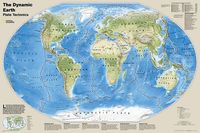 Wereldkaart Dynamic earth plate tectonics, 92 x 61 cm | National Geogr - thumbnail