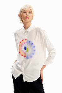 Geometrisch T-shirt viscose - WHITE - S