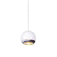 SLV Mooie hanglamp Light Eye wit met chroom 133481