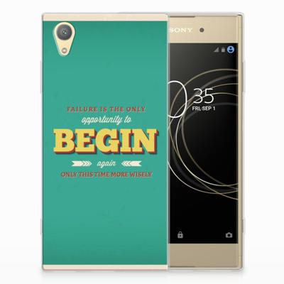 Sony Xperia XA1 Plus Siliconen hoesje met naam Quote Begin Sony Xperia XA1 Plus Siliconen hoesje met naam Quote Begin