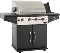 Supagrill 695200 Da Vinci 4-pits gasbarbecue met infrarood rotisseriebrander en zijbrander - zwart