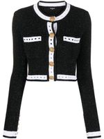 Balmain cardigan boutonné à manches longues - Noir